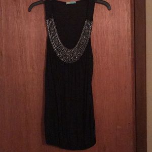 Black Tank Top w/ Beading